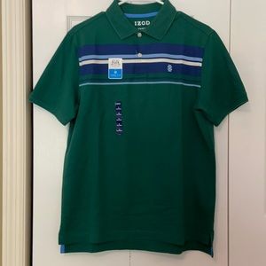 Green stripe men’s Izod polo